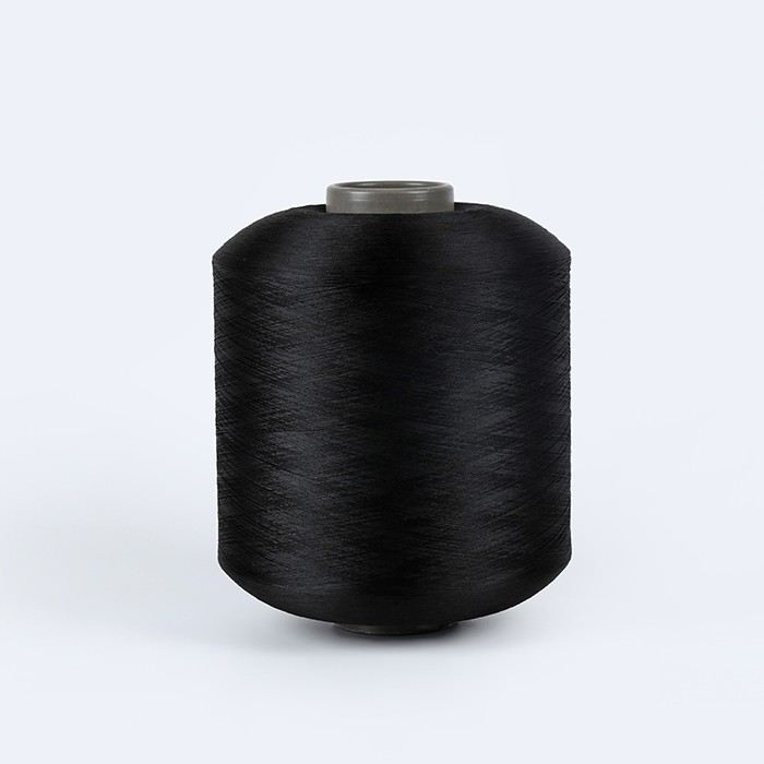 Dope boyalı siyah polyester filament iplik